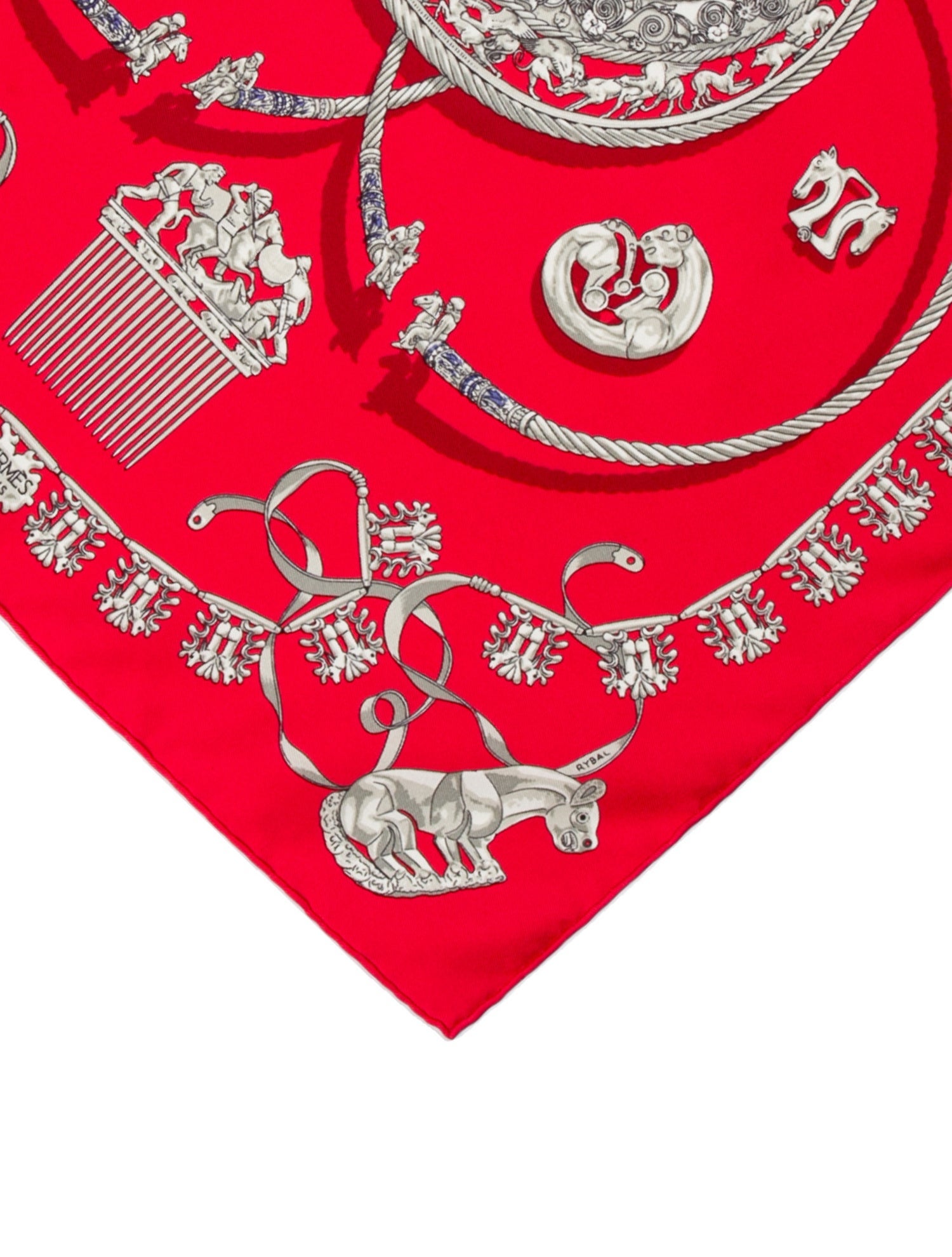 Hermès Les Cavaliers D Or Silk Scarf