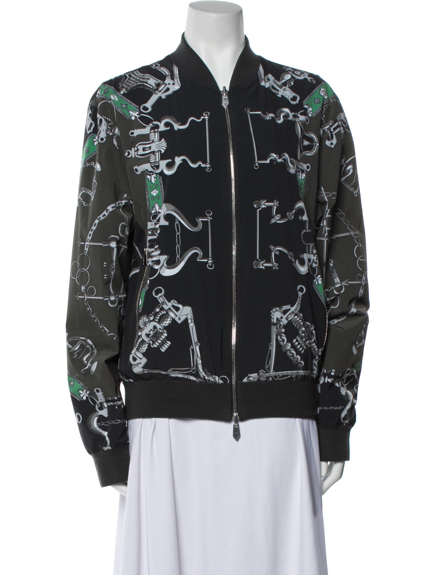 Hermès Nylon Printed Bomber Jacket