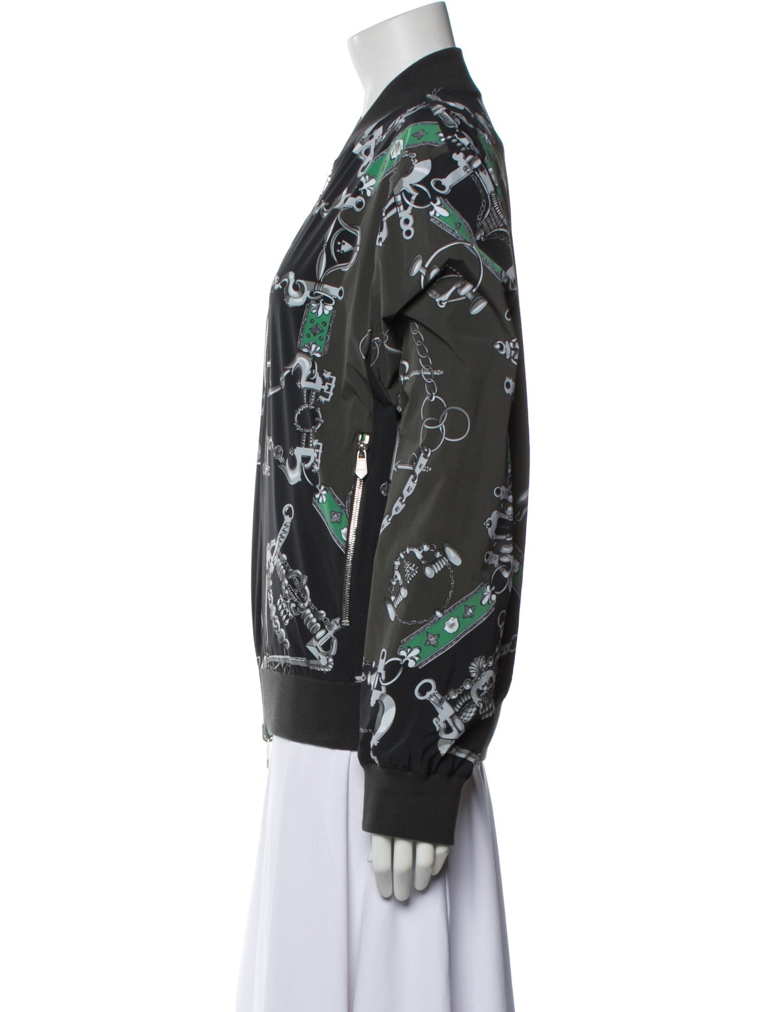 Hermès Nylon Printed Bomber Jacket