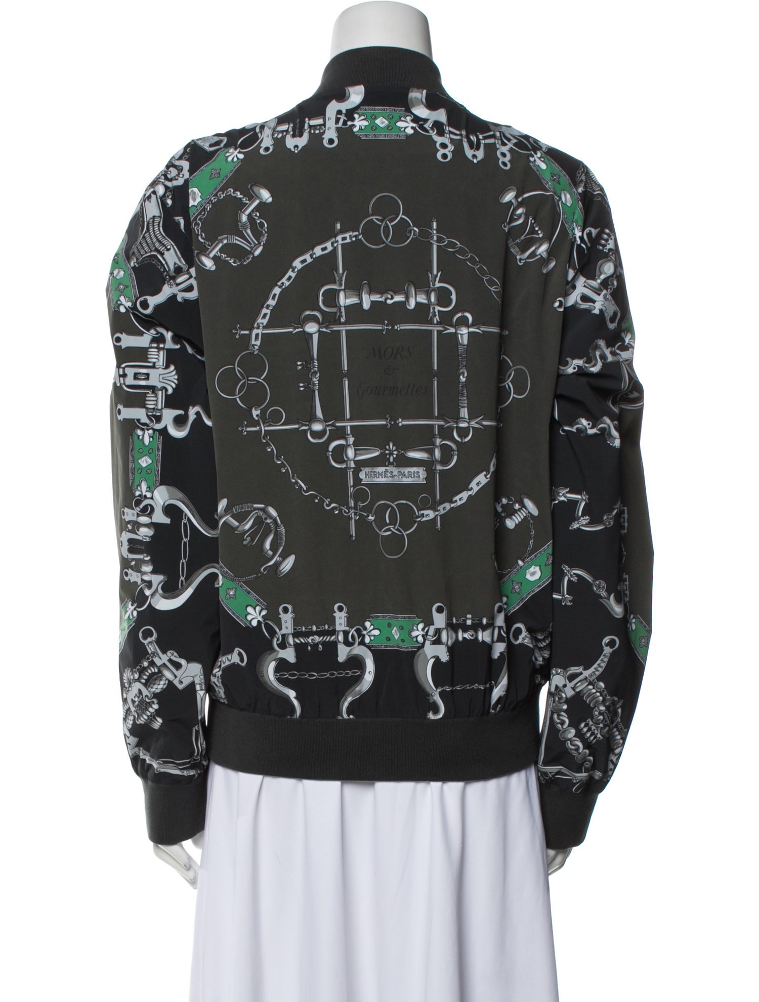 Hermès Nylon Printed Bomber Jacket