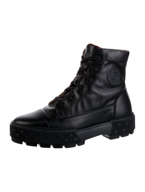 Hermès Fresh Leather Combat Boots
