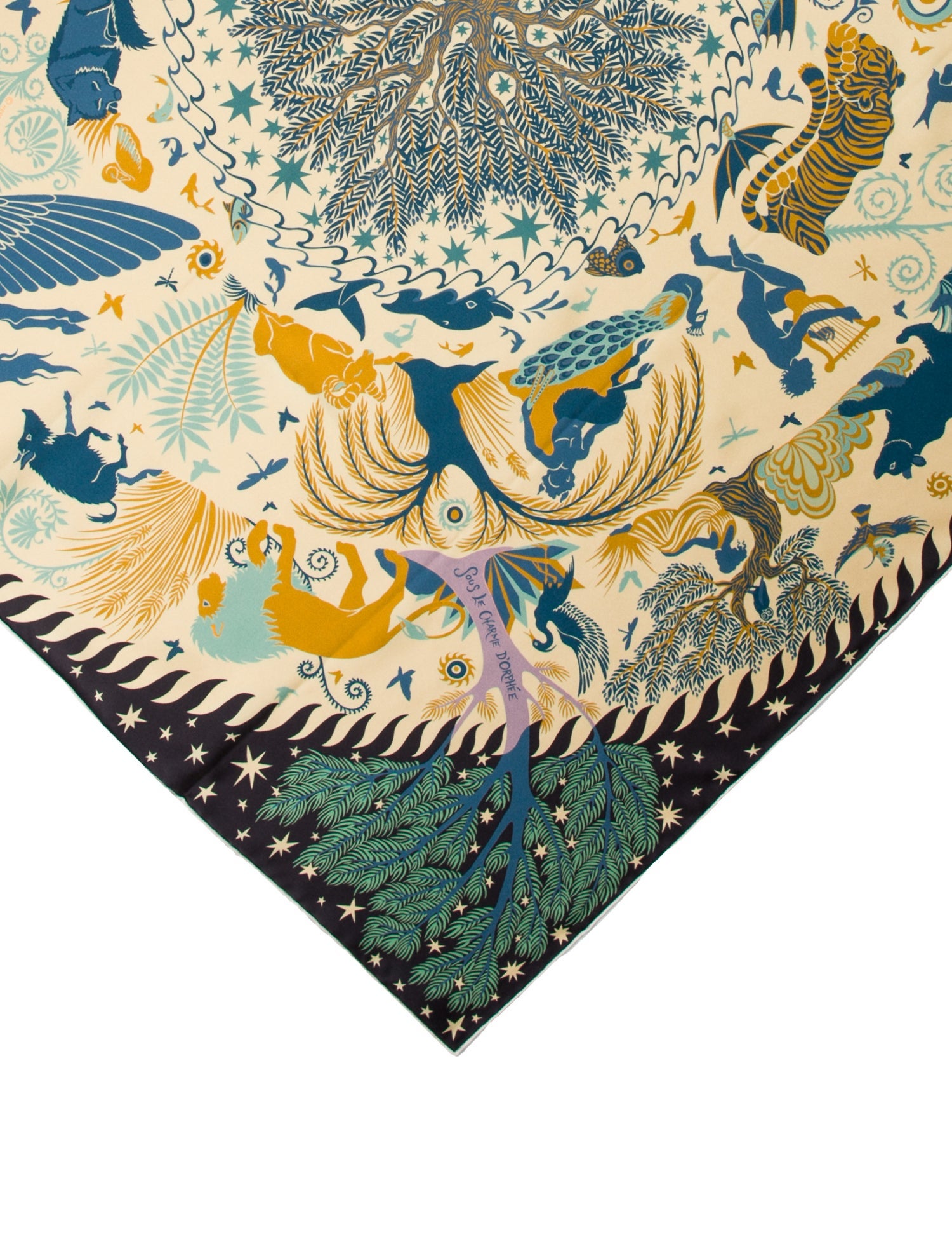 Hermès Sous le Charme d'Orphee double face Silk Scarf