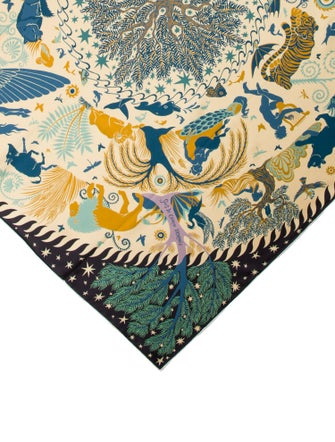 Hermès Sous le Charme d'Orphee double face Silk Scarf