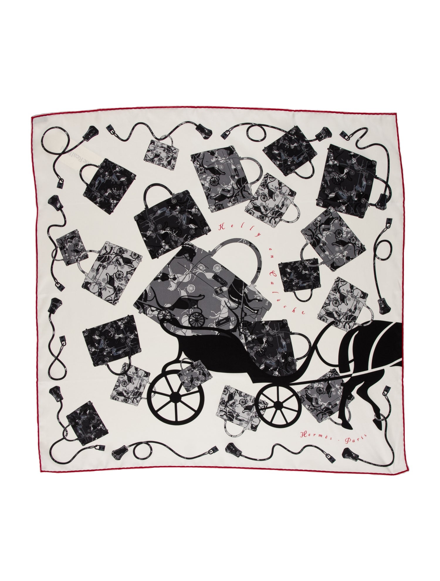 Hermès Kelly en Caleche Silk Scarf