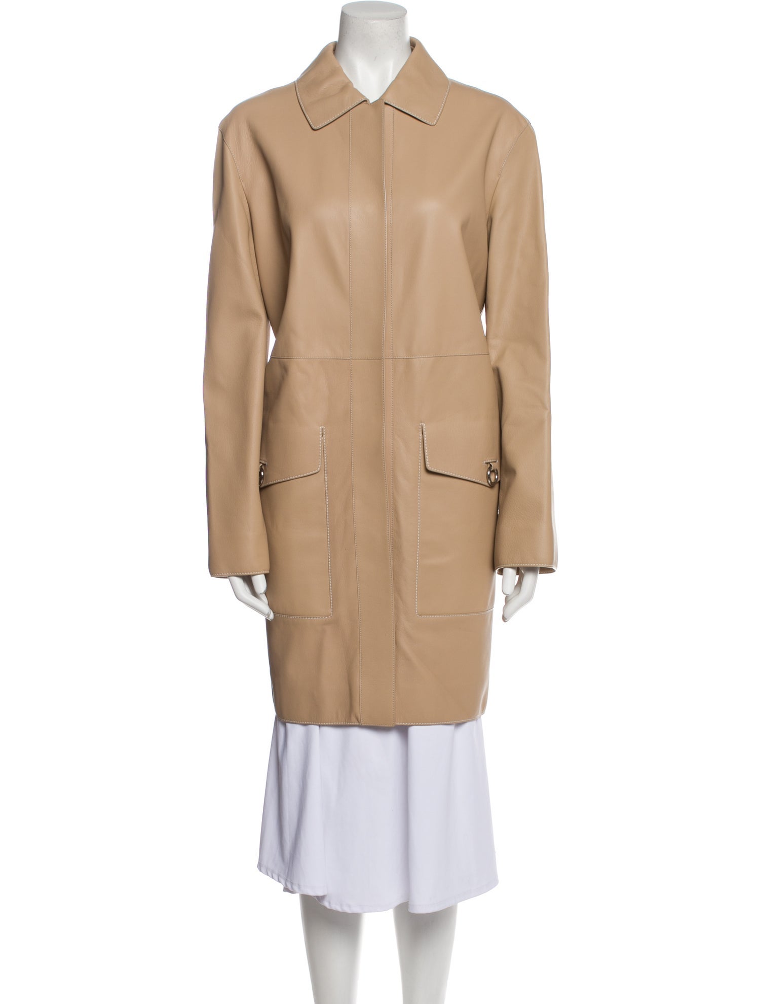 Hermès Leather Trench Coat