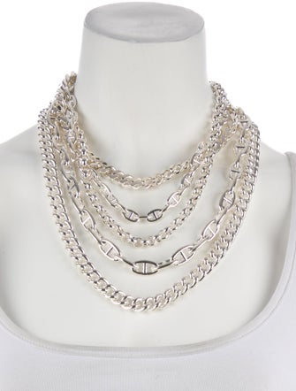 Hermès Chaine d'Ancre Multistrand Collar Necklace