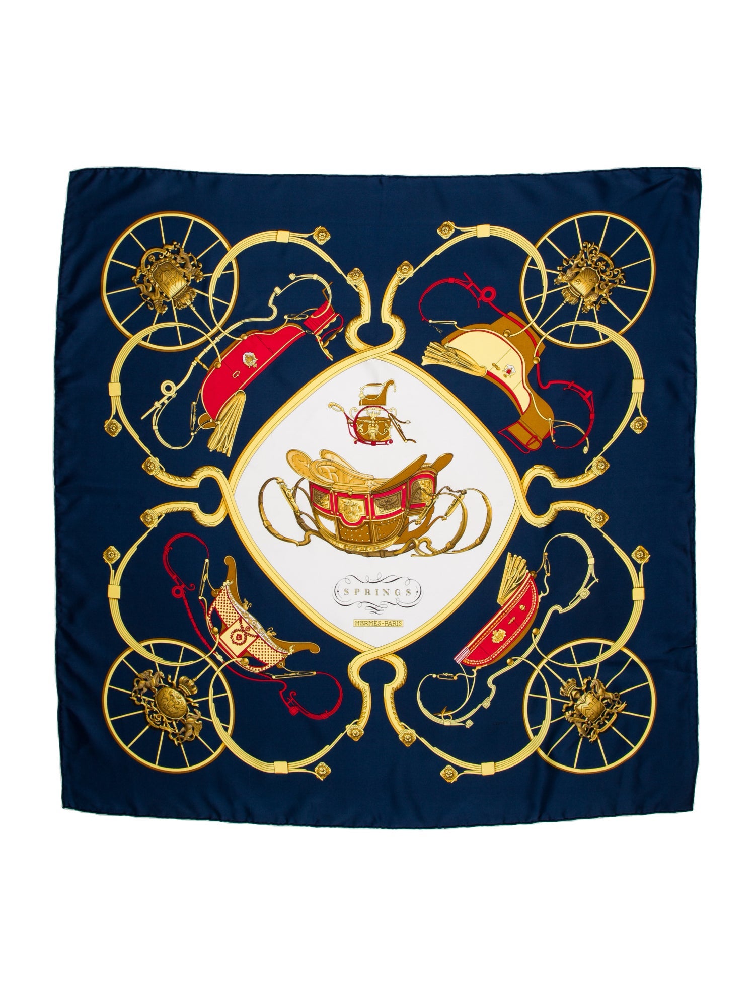 Hermès Springs Silk Scarf