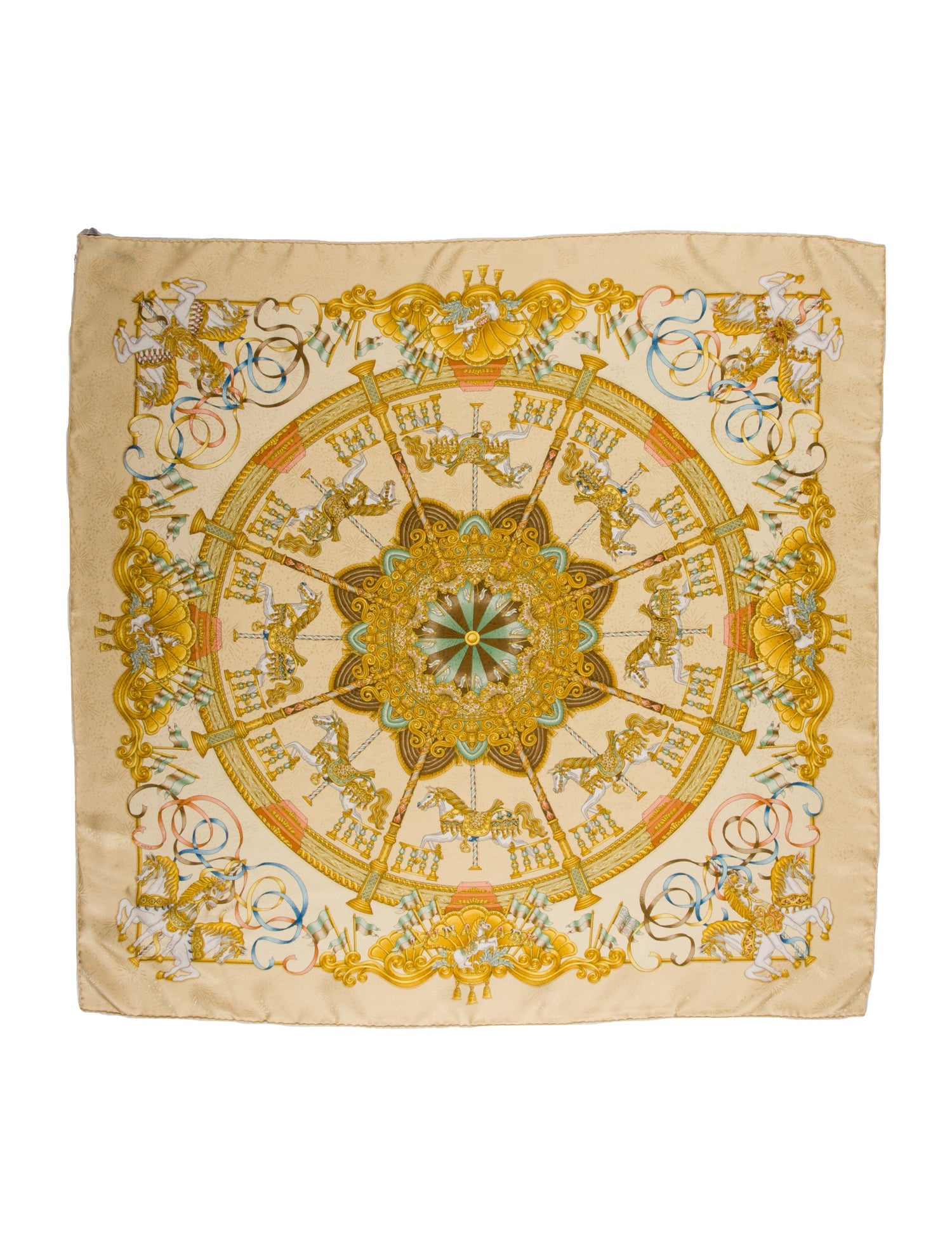 Hermès Luna Park Jacquard Silk Scarf