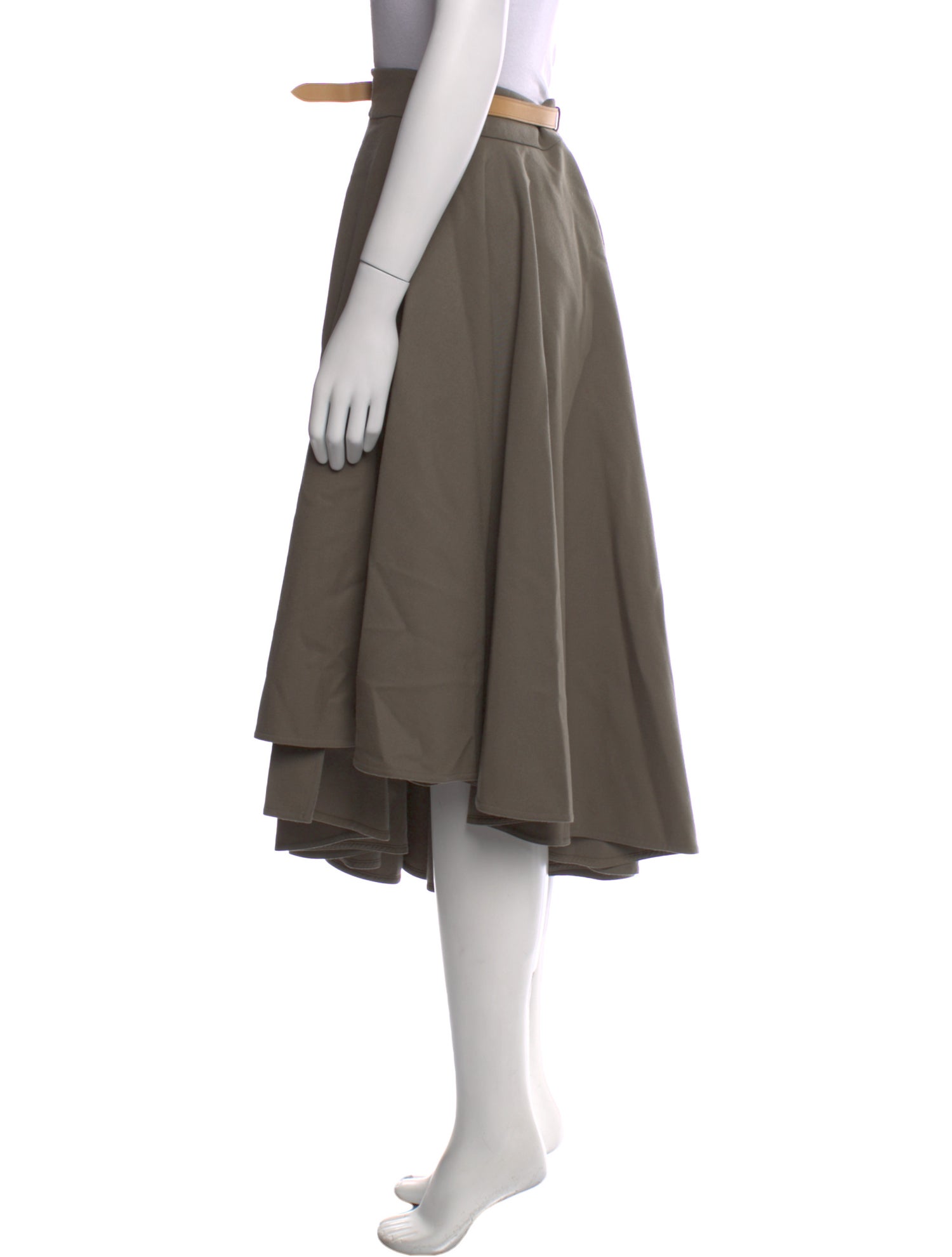 Hermès Wool Midi Length Skirt