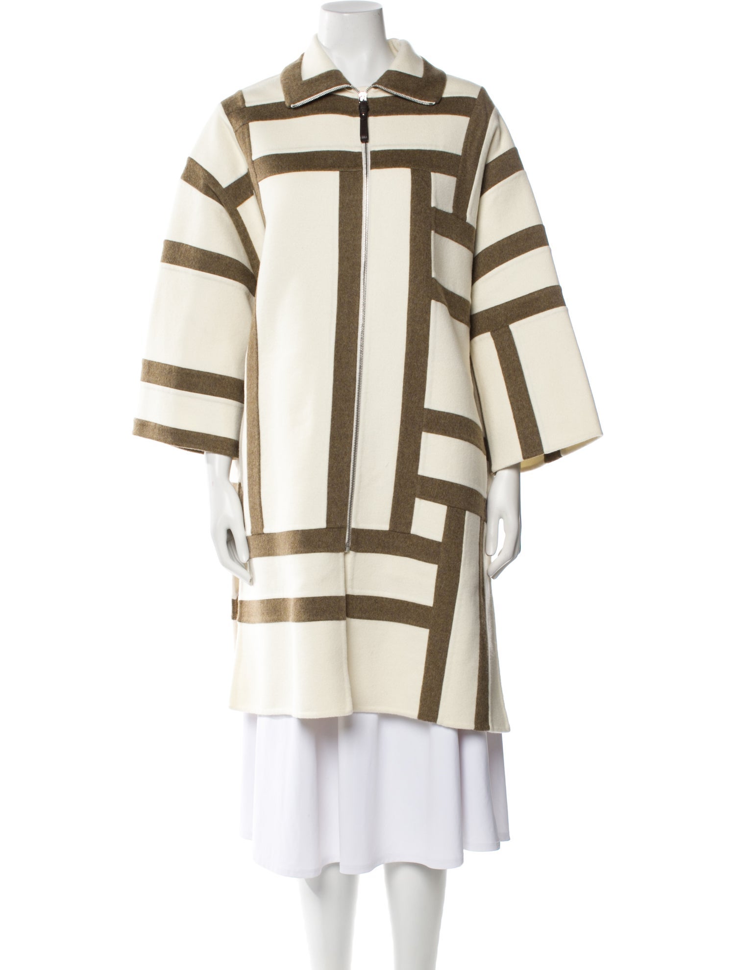 Hermès Cashmere Striped Coat w/ Tags