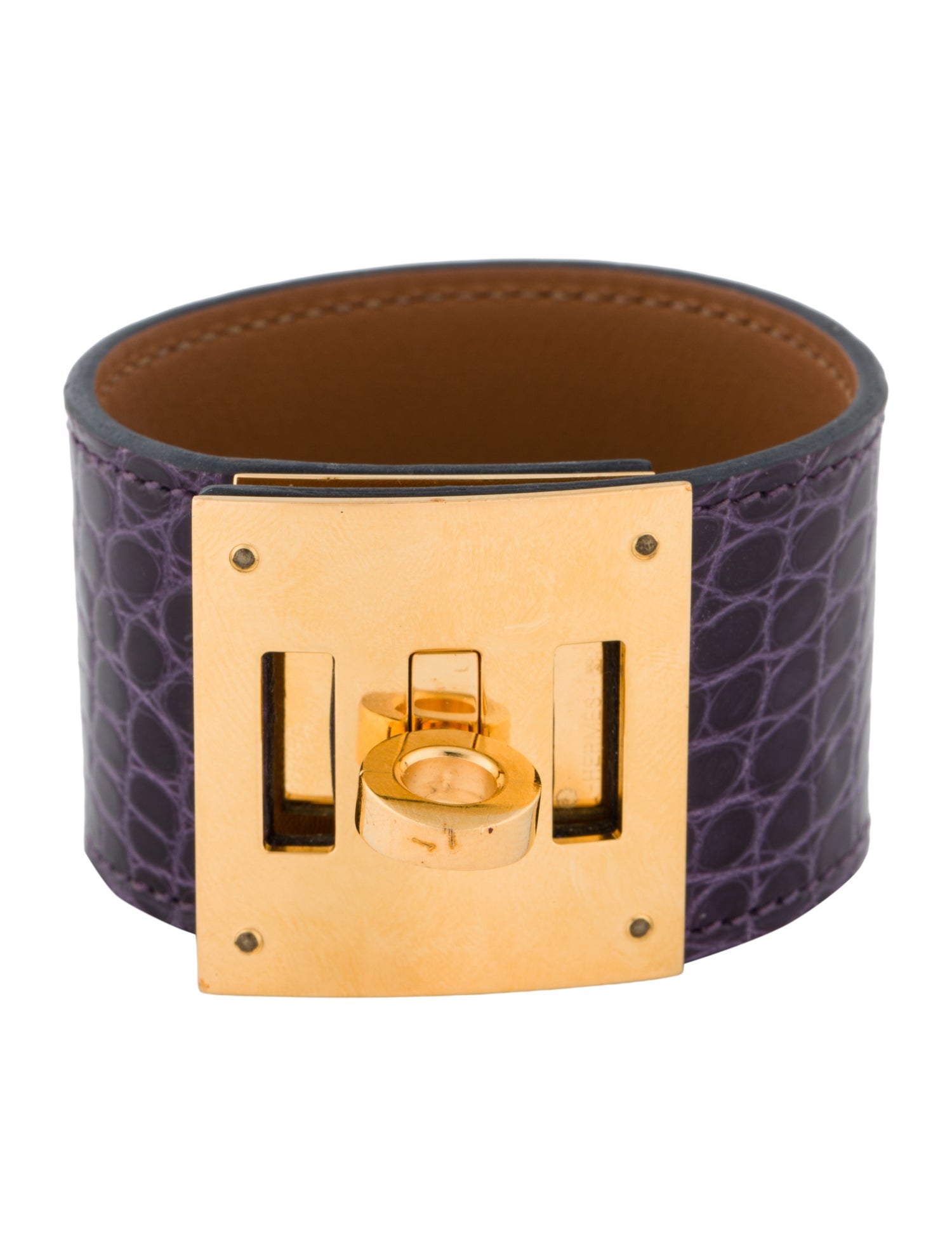 Hermès Crocodile Leather Kelly Dog Wrap Bracelet