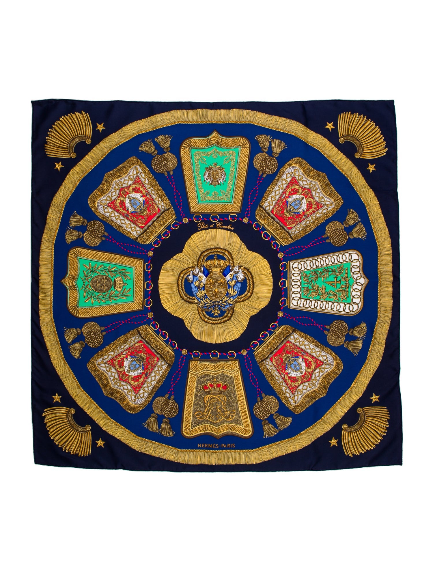 Hermès Poste et Cavalerie Silk Scarf