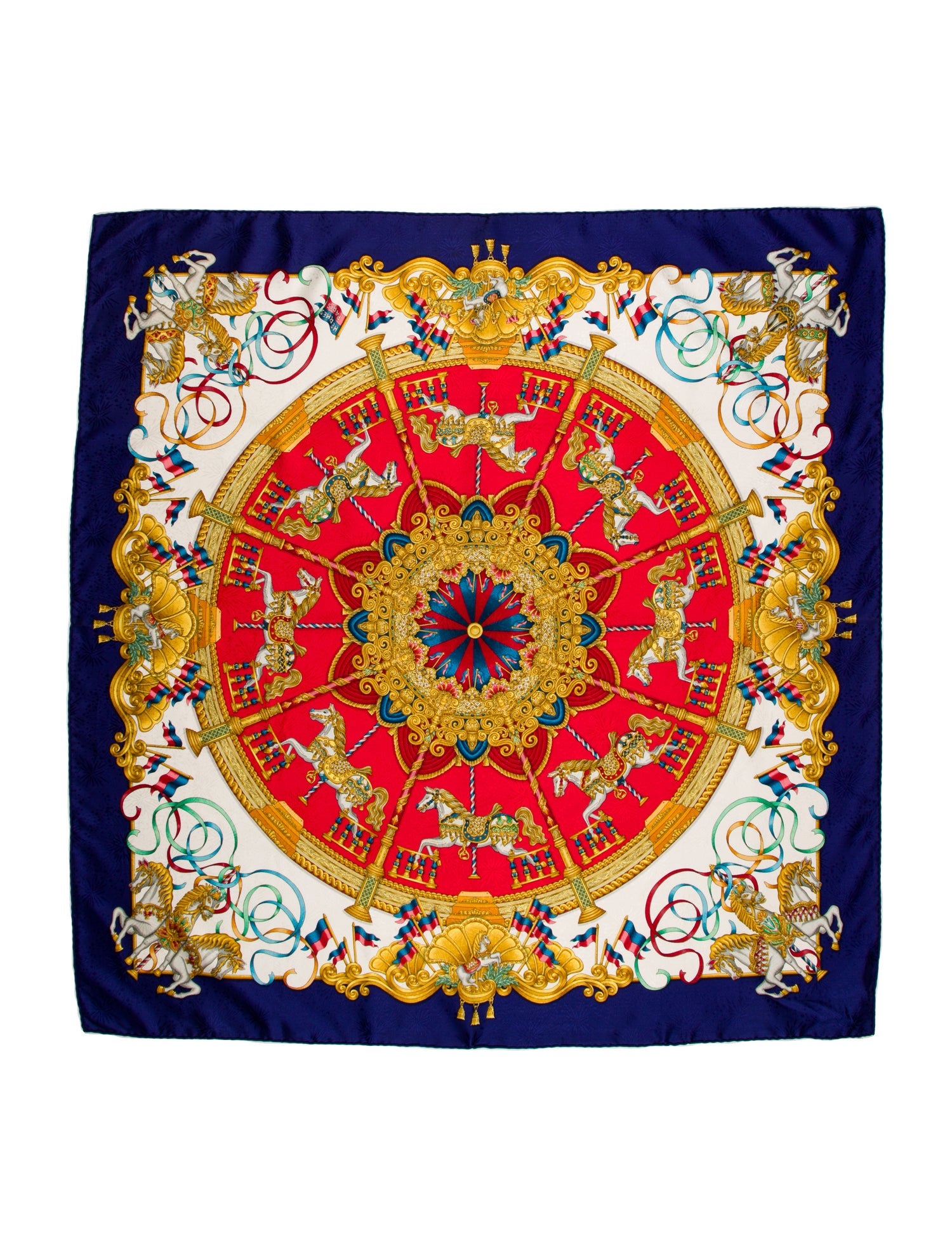 Hermès Luna Park Jacquard Silk Scarf