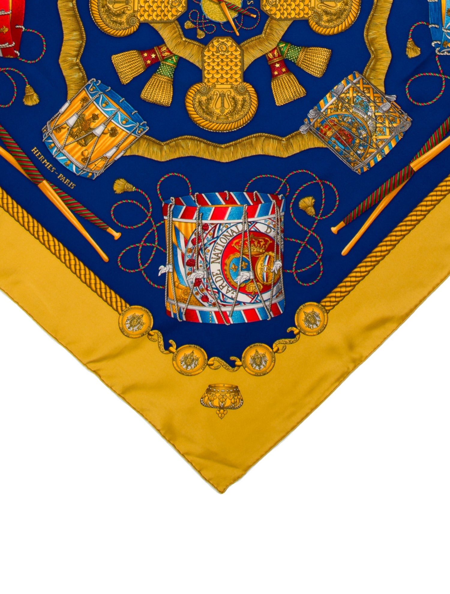 Hermès Les Tambours Silk Scarf