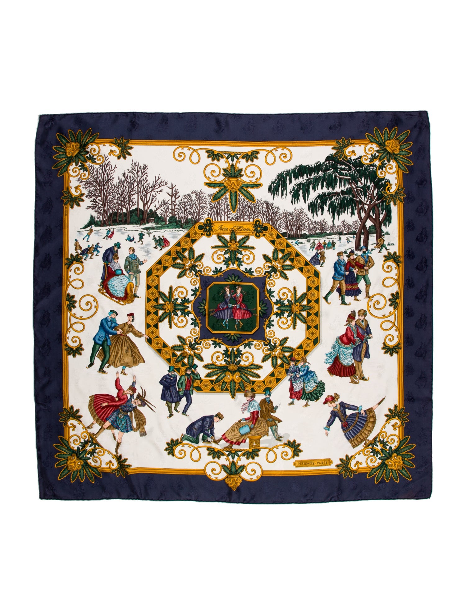 Hermès Joies d’Hiver Silk Scarf
