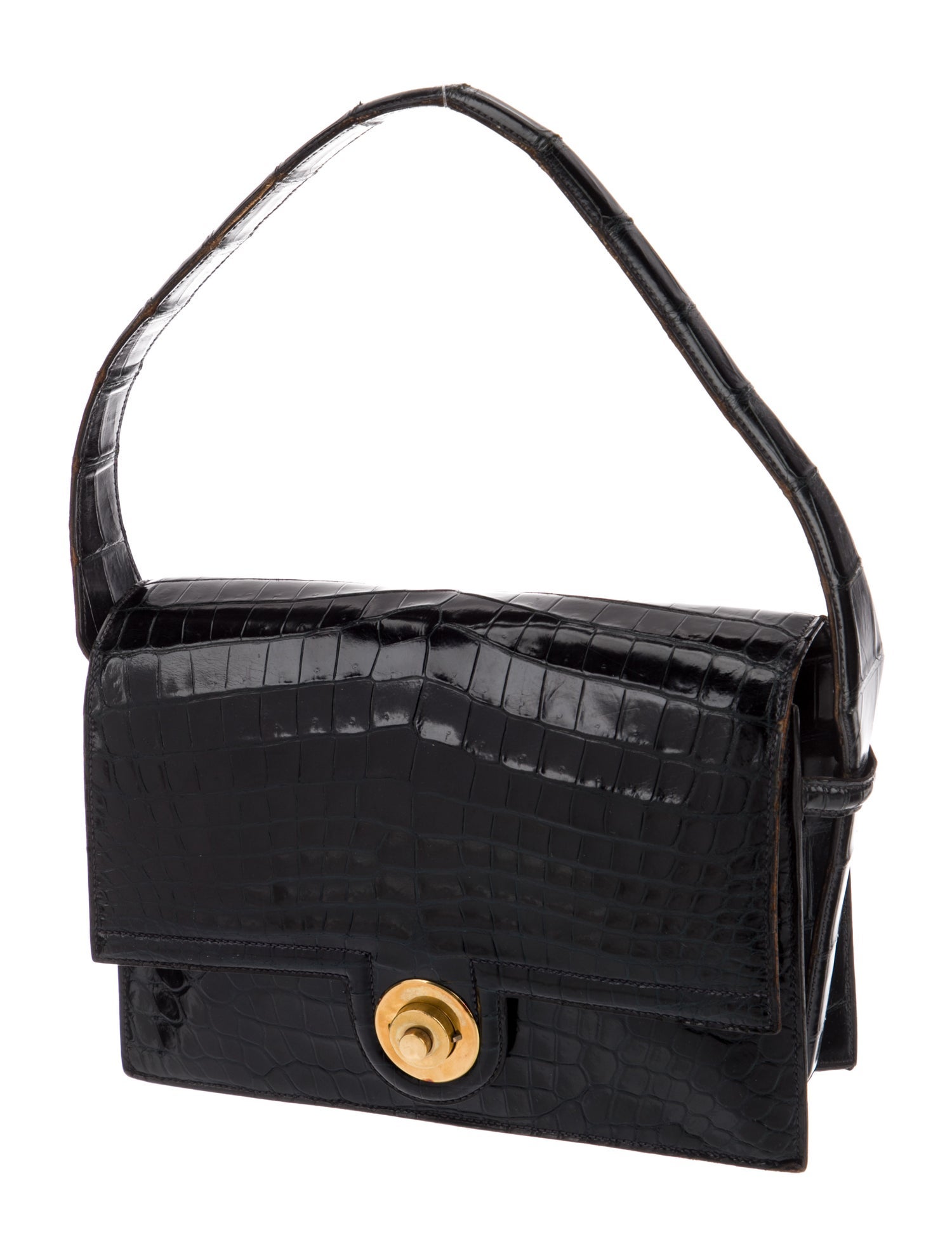 Hermès Crocodile Sac Princesse - Blue Shoulder Bags, Handbags