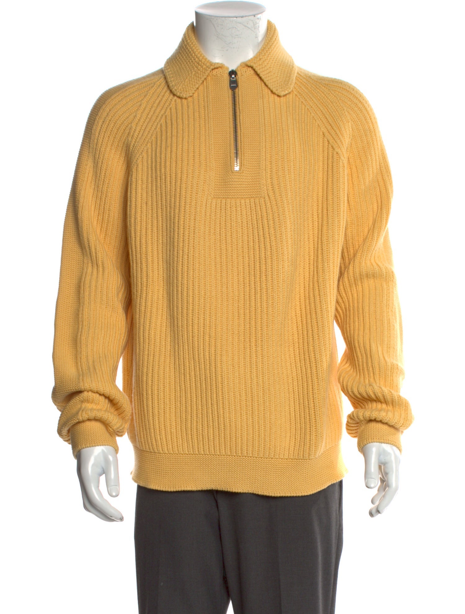 Hermès Mock Neck Long Sleeve Polo Sweater
