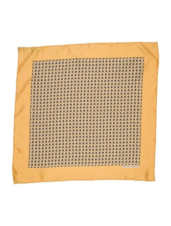 Hermès Patterned Silk Pocket Square
