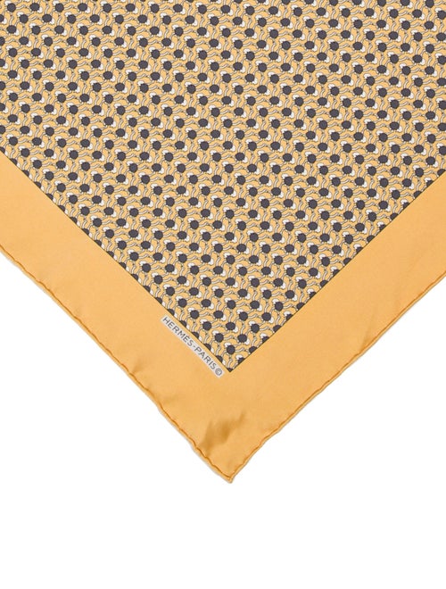 Hermès Patterned Silk Pocket Square