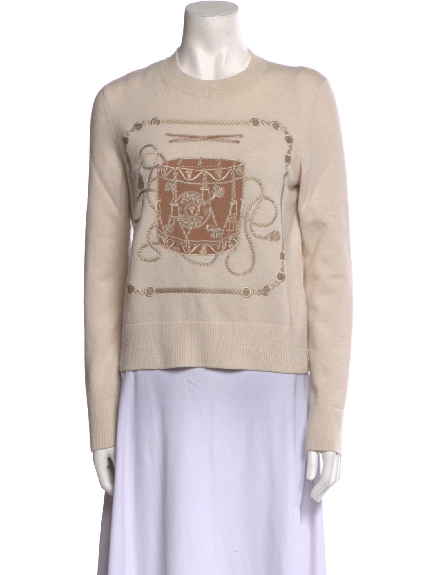 Hermès Virgin Wool Graphic Print Sweater