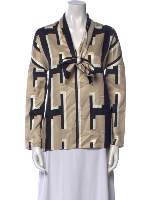 Hermès Silk Printed Blouse