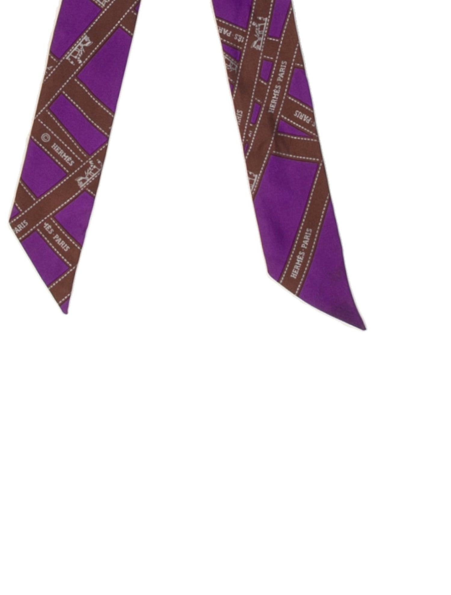 Hermès Bolduc Medor Scarf Ring Set Silk Twilly Scarf