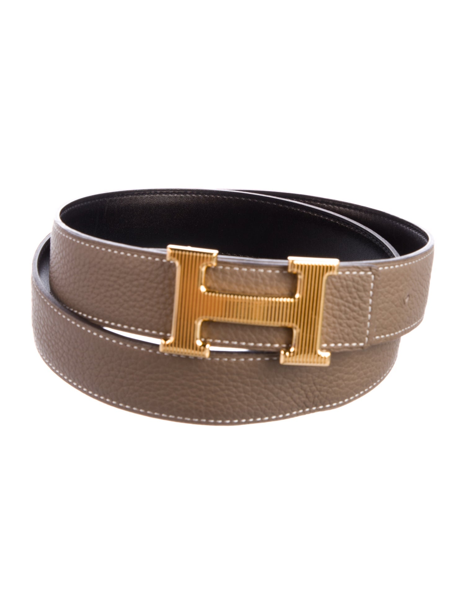 Hermès Reversible 32 mm H Strié Belt Kit