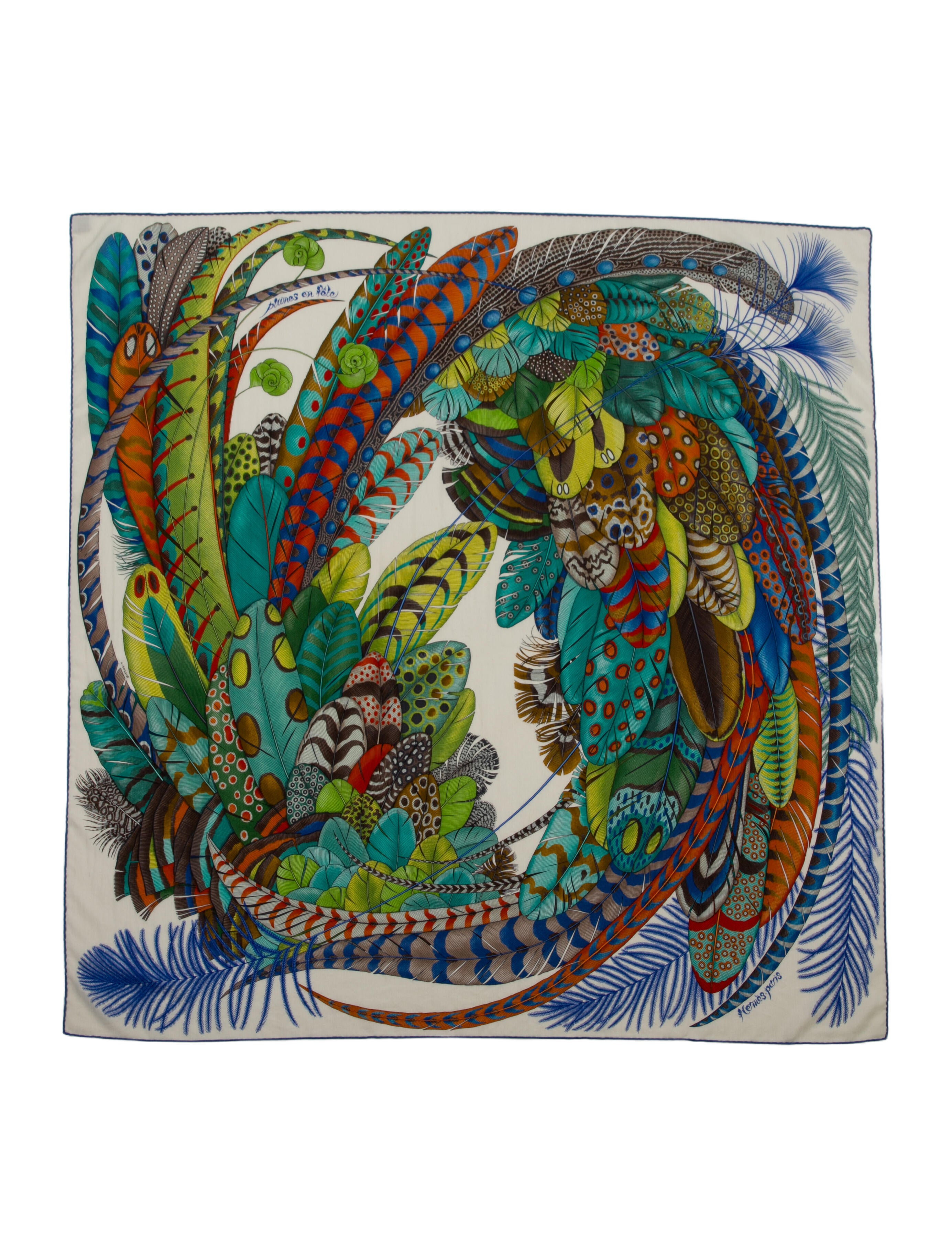 Hermès Plumes En Fete Cashmere Shawl