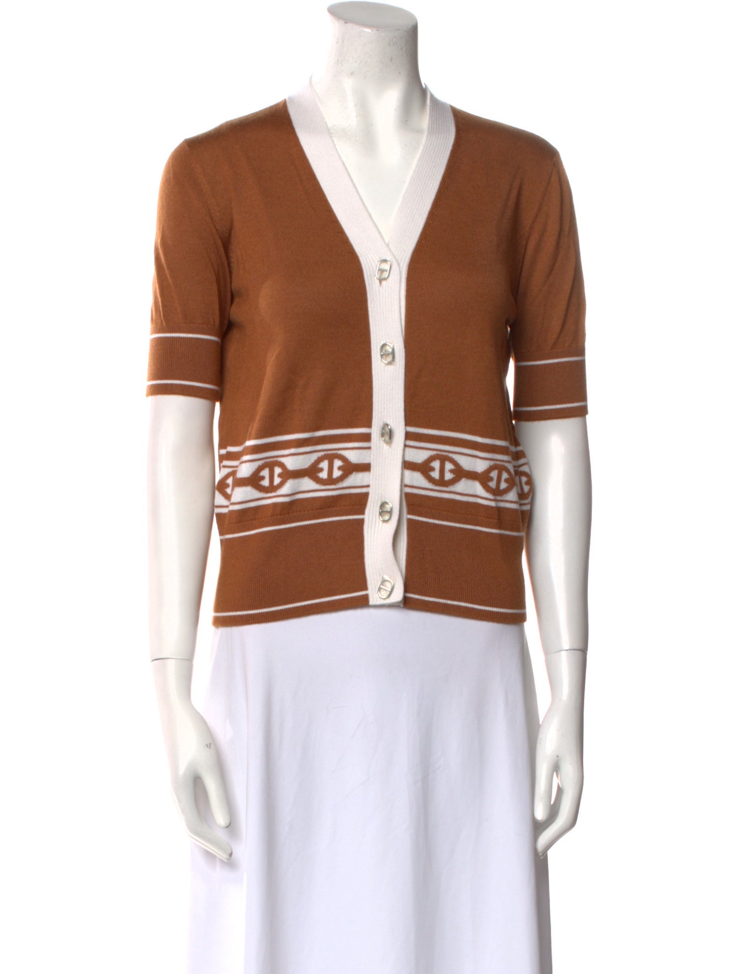 Hermès Cashmere V-Neck Polo w/ Tags