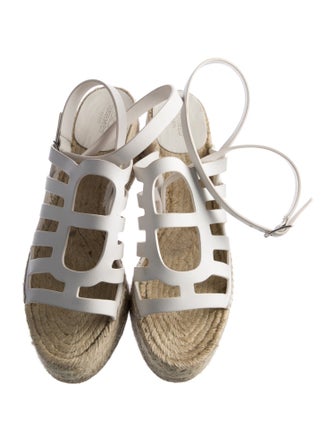 Hermès Catalya Leather Espadrilles