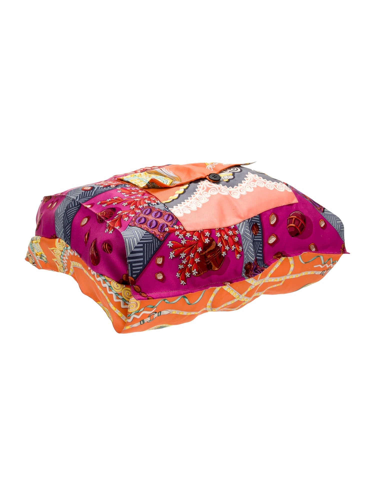 Hermès Petit H Chemins de Corail Silk Shopping Tote