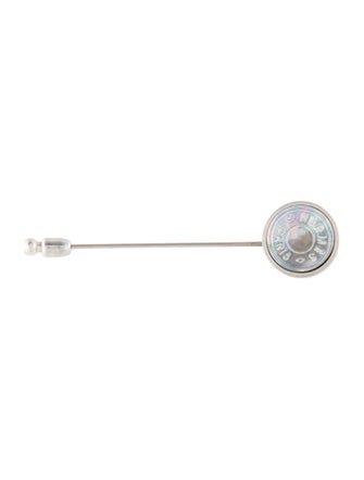 Hermès Mother of Pearl Clou de Selle Stick Pin