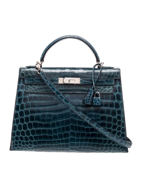 Hermès Shiny Niloticus Crocodile Kelly II Sellier 32