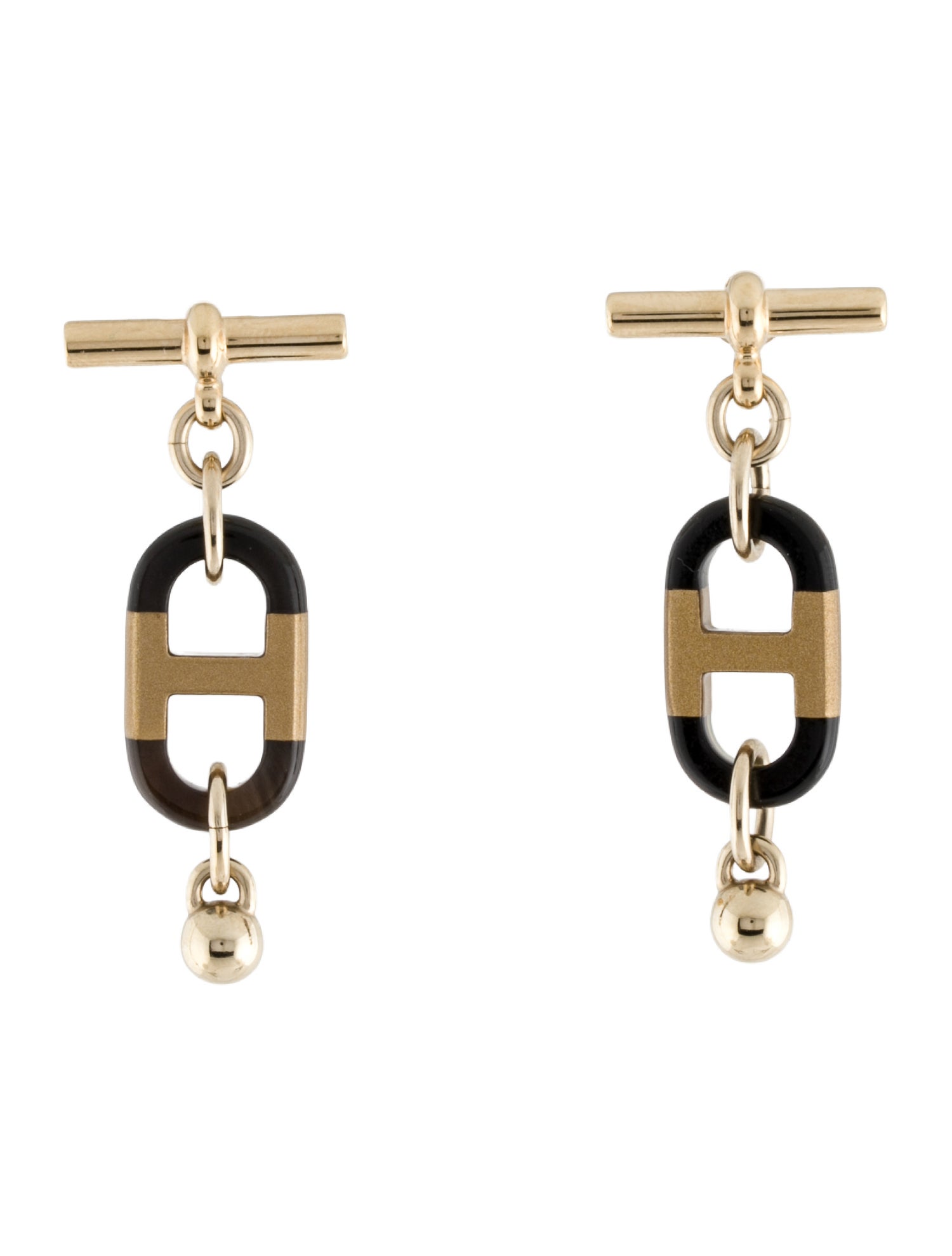 Hermès Horn Sur Mer Drop Earrings