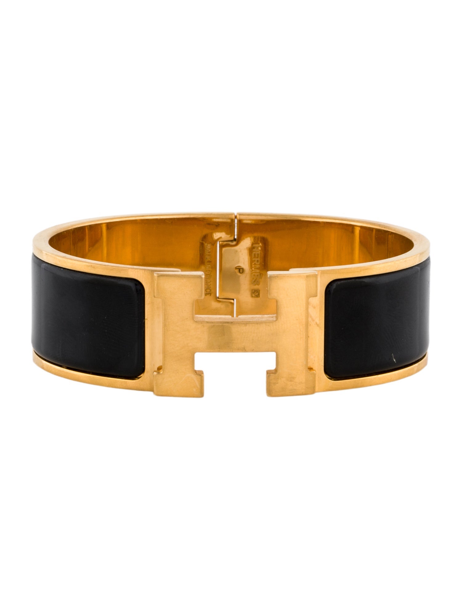 Hermès Enamel Clic Clac H Bangle Bracelet
