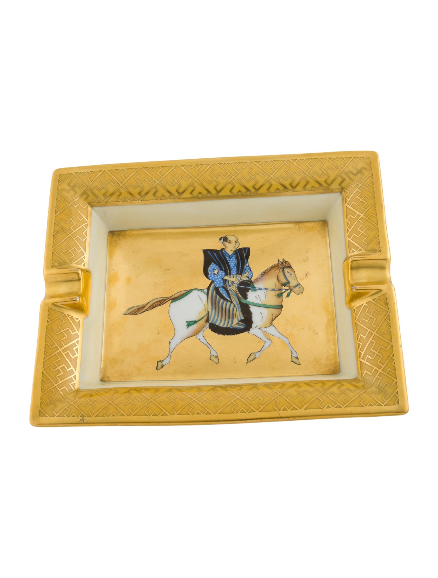 Hermès Vintage Porcelain Samurai Ashtray