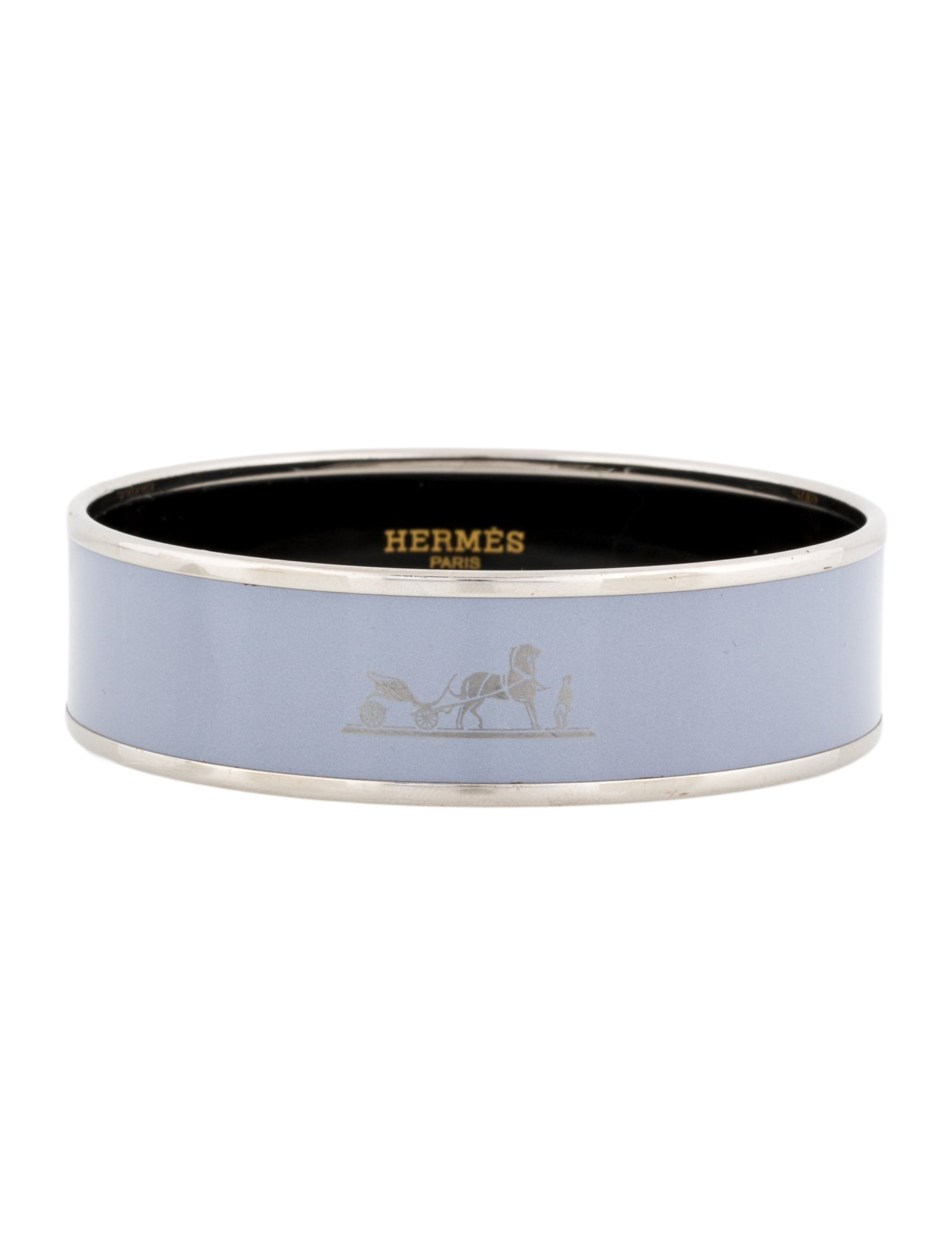 Hermès Caléche Wide Enamel Bangle Bracelet