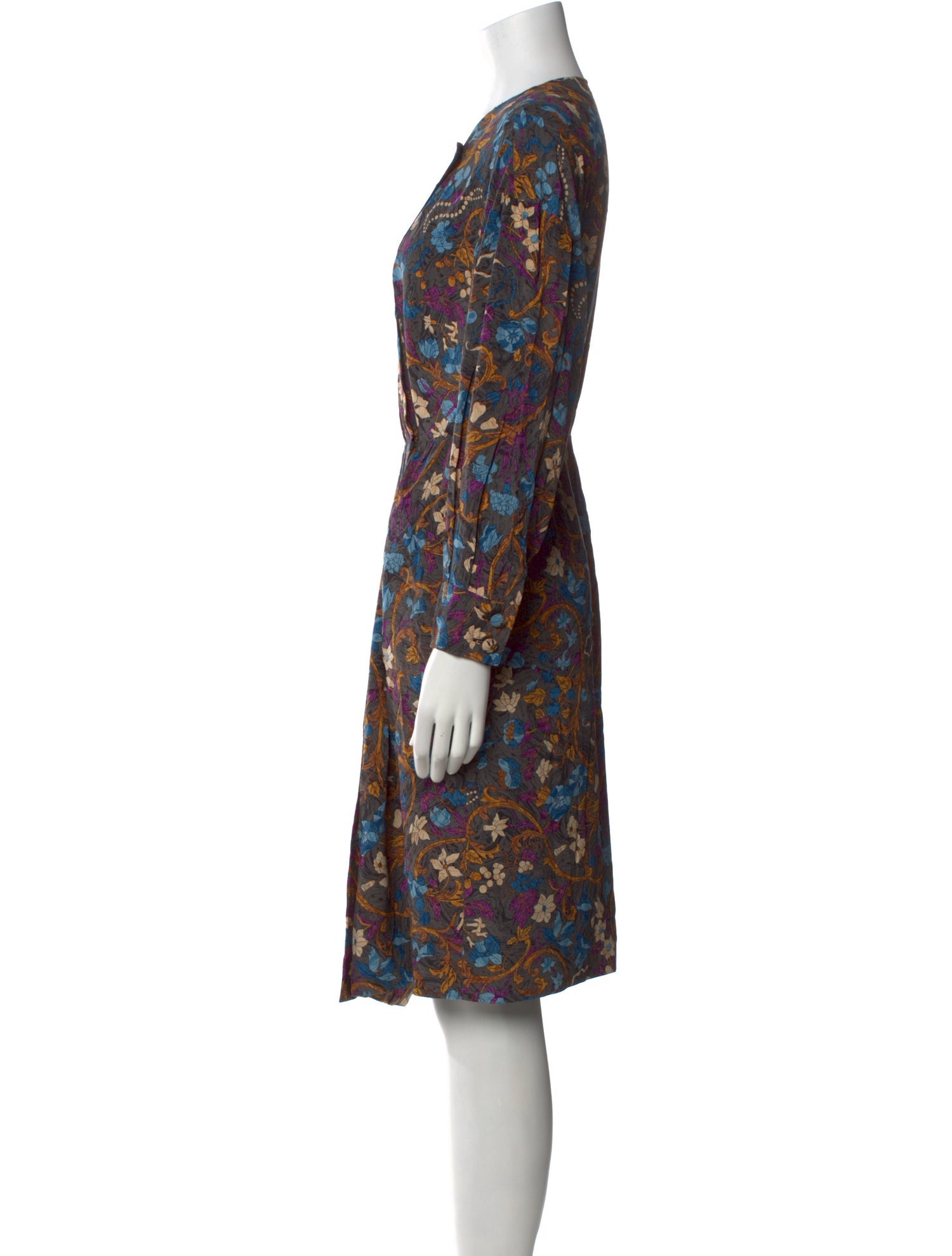 Hermès Silk Midi Length Dress