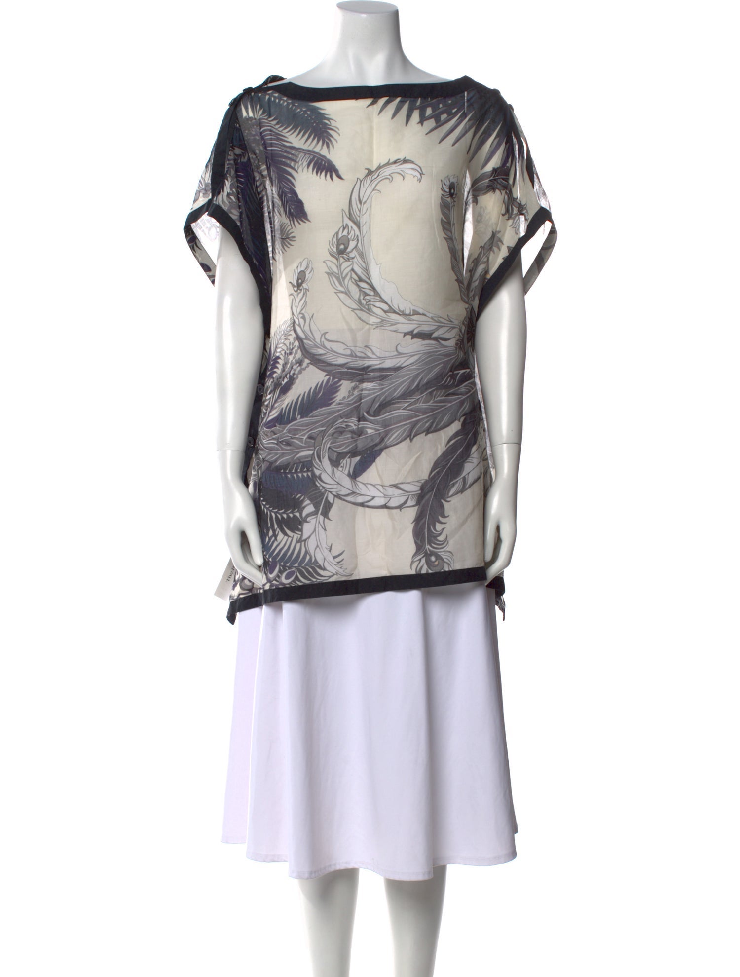 Hermès Printed Bateau Neckline Tunic