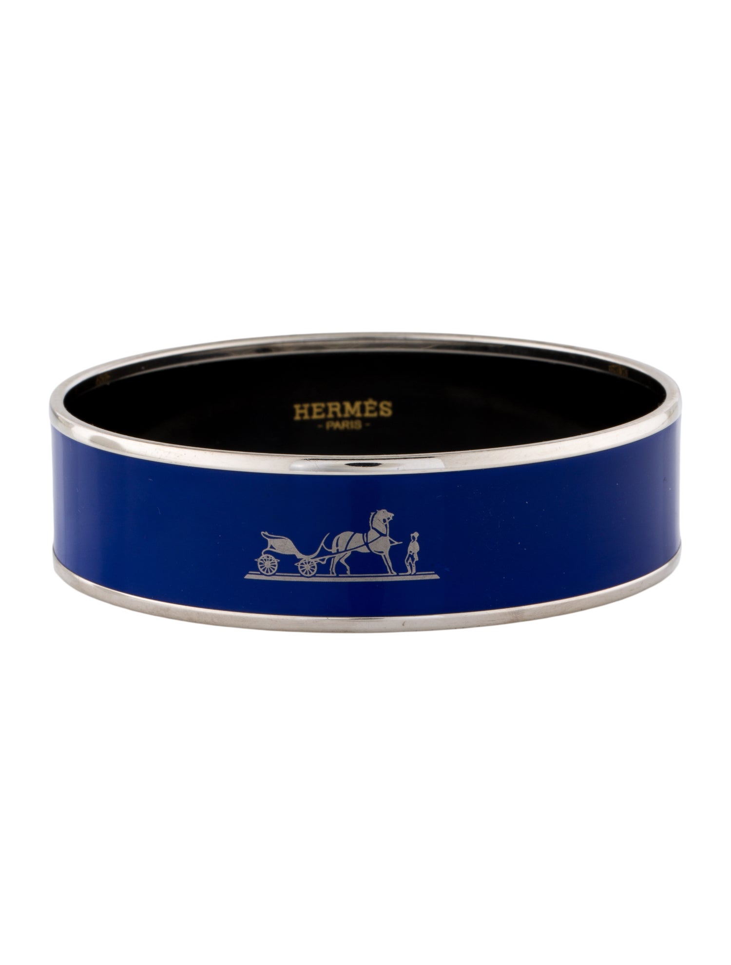 Hermès Caleche Wide Enamel Bangle Bracelet
