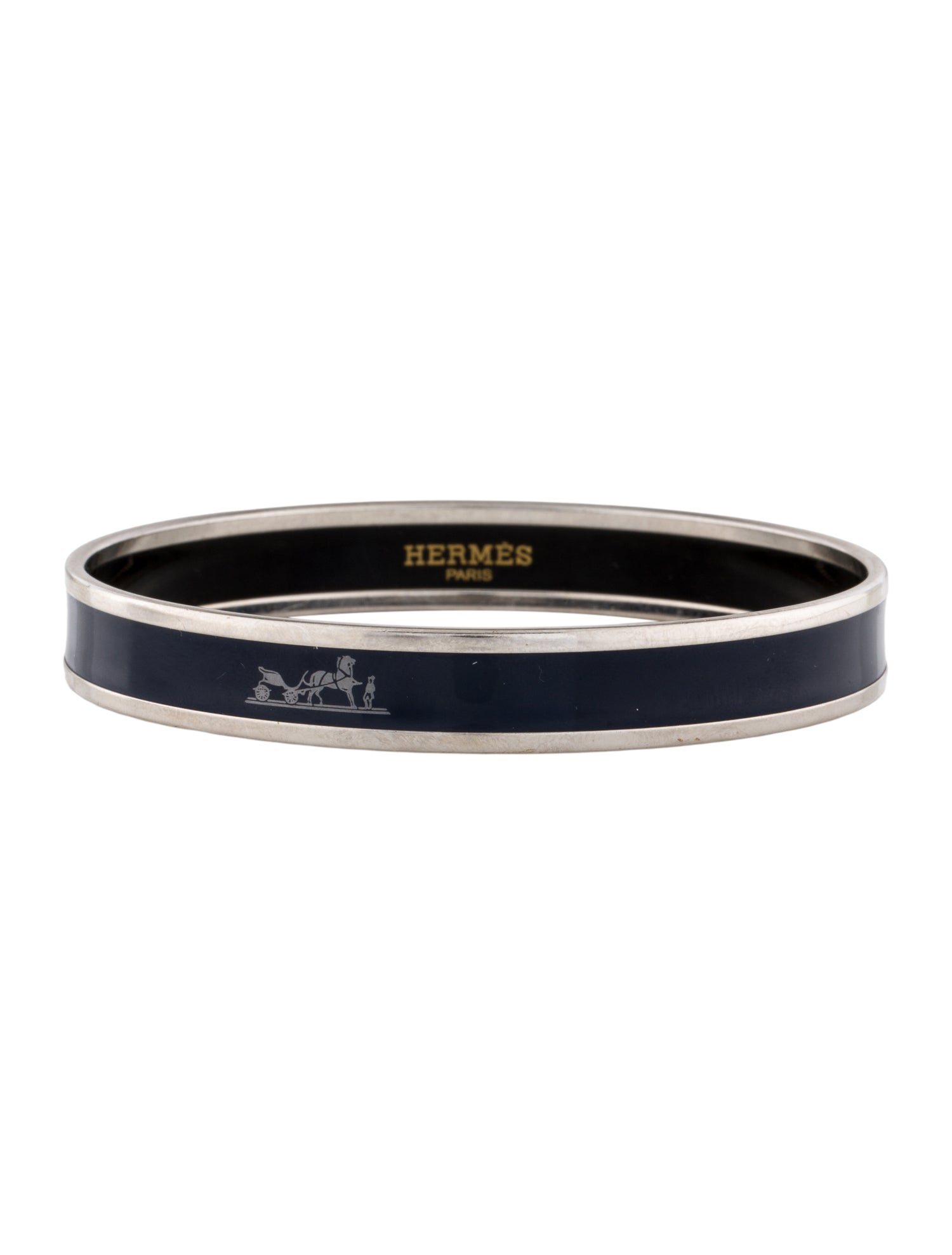 Hermès Caléche Narrow Enamel Bangle