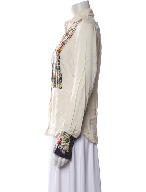 Hermès Silk Printed Button-Up Top