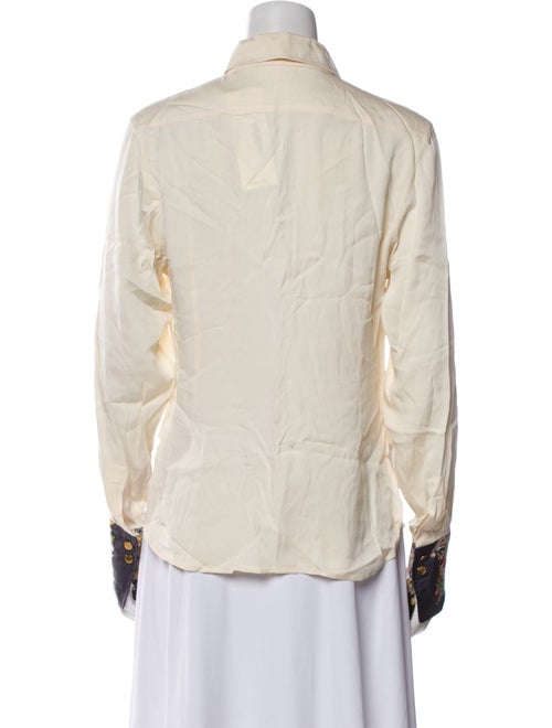 Hermès Silk Printed Button-Up Top