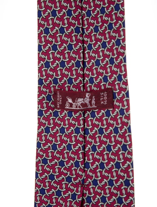 Hermès Pattern Print Silk Tie