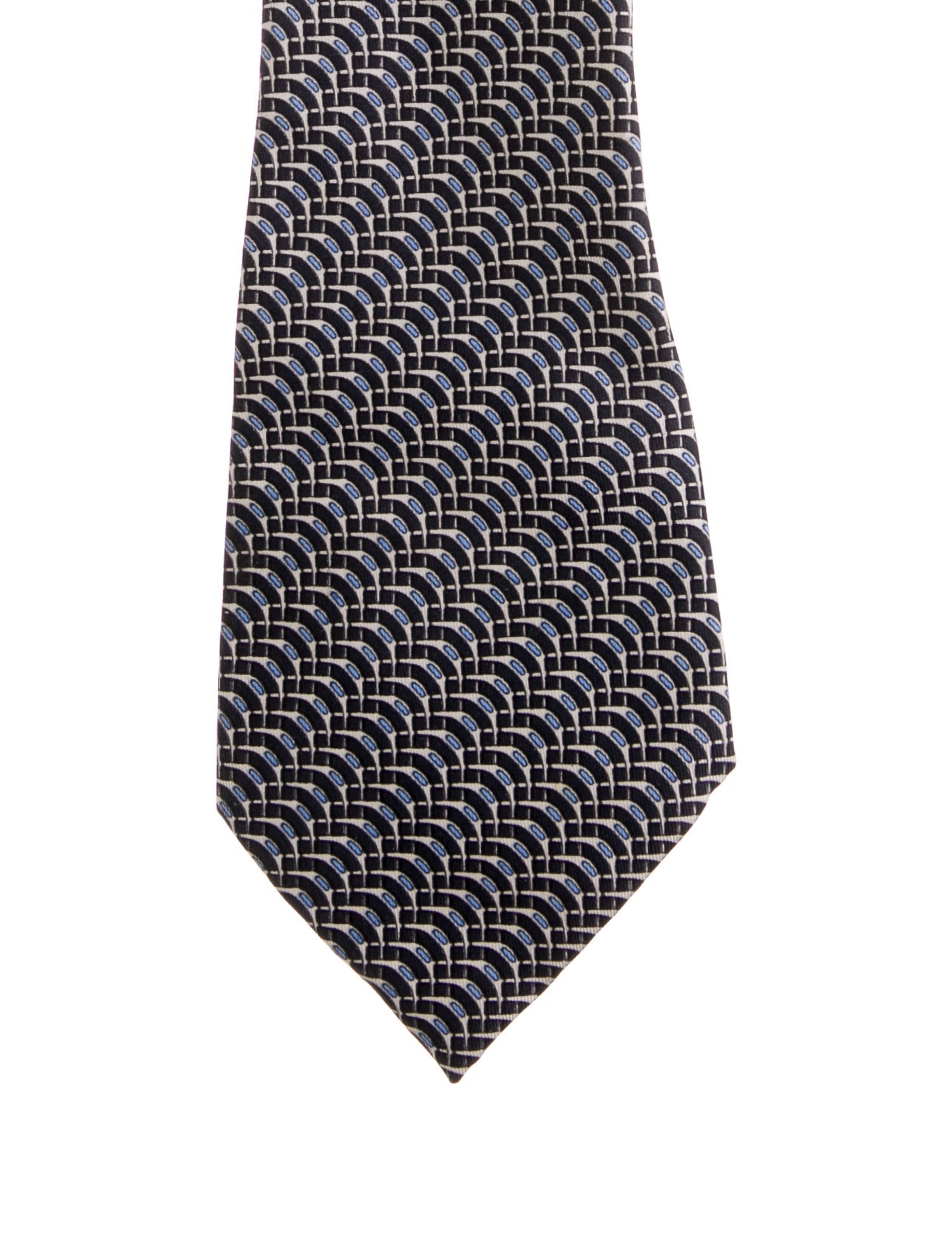 Hermès Patter Print Silk Tie