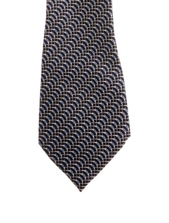 Hermès Patter Print Silk Tie