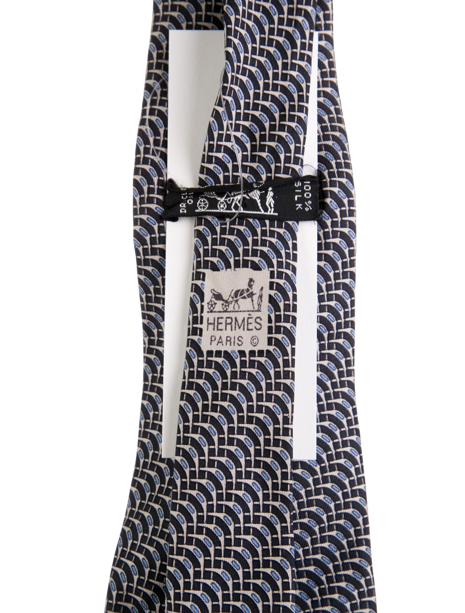 Hermès Patter Print Silk Tie