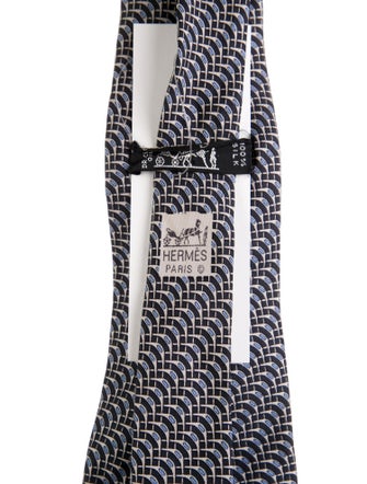 Hermès Patter Print Silk Tie
