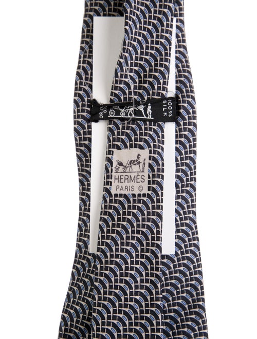 Hermès Patter Print Silk Tie