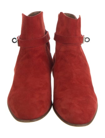 Hermès Suede Colorblock Pattern Boots